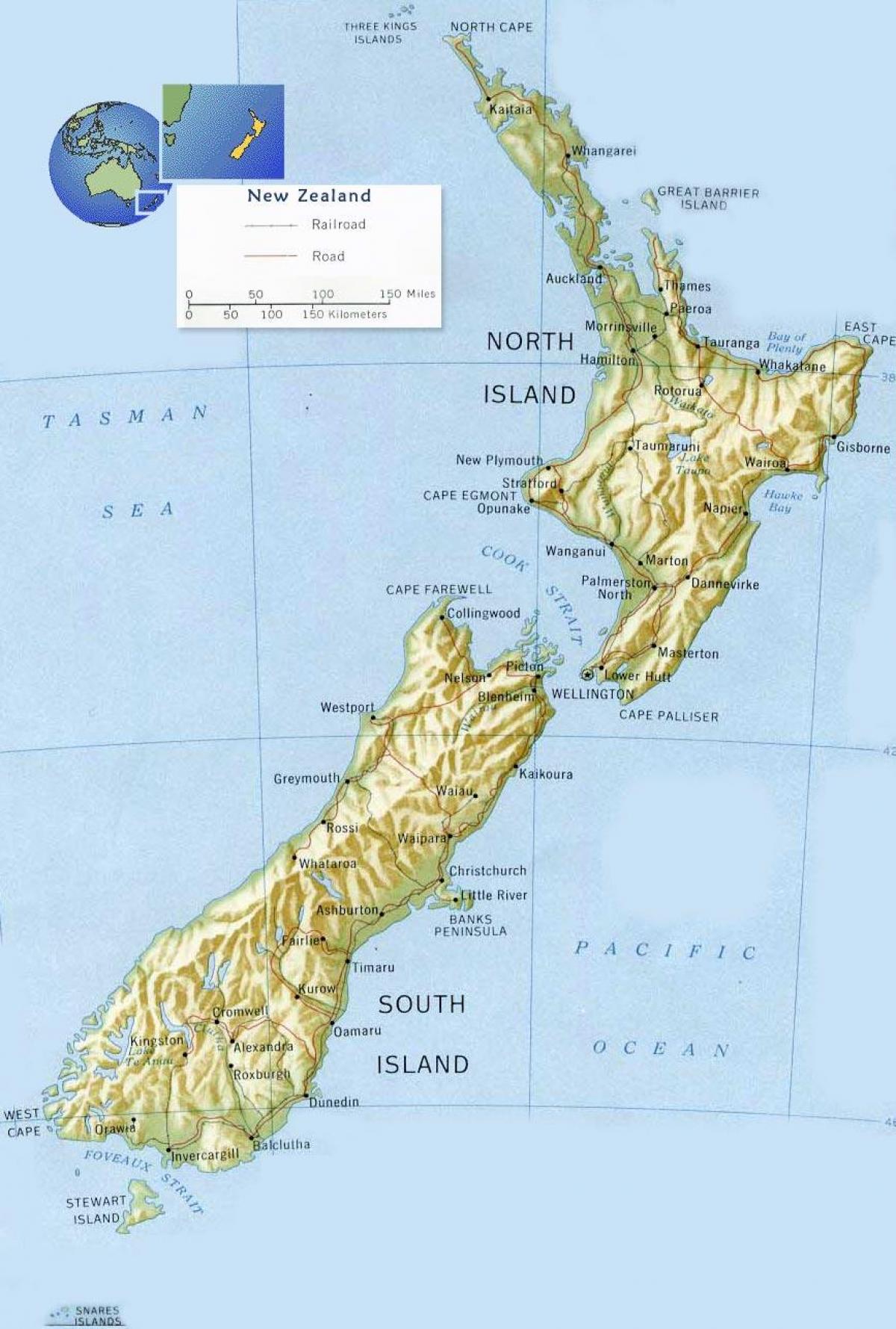 wellington, ახალი ზელანდია რუკაზე
