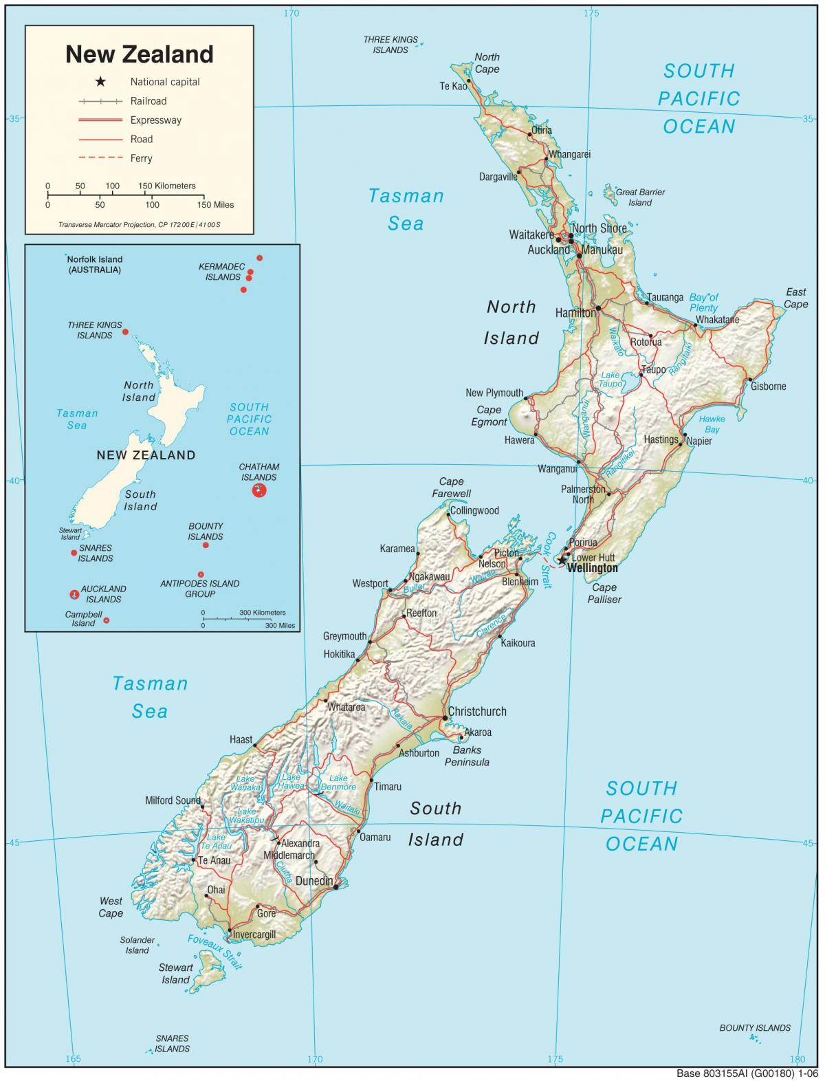 ახალი ზელანდია რუკა hd