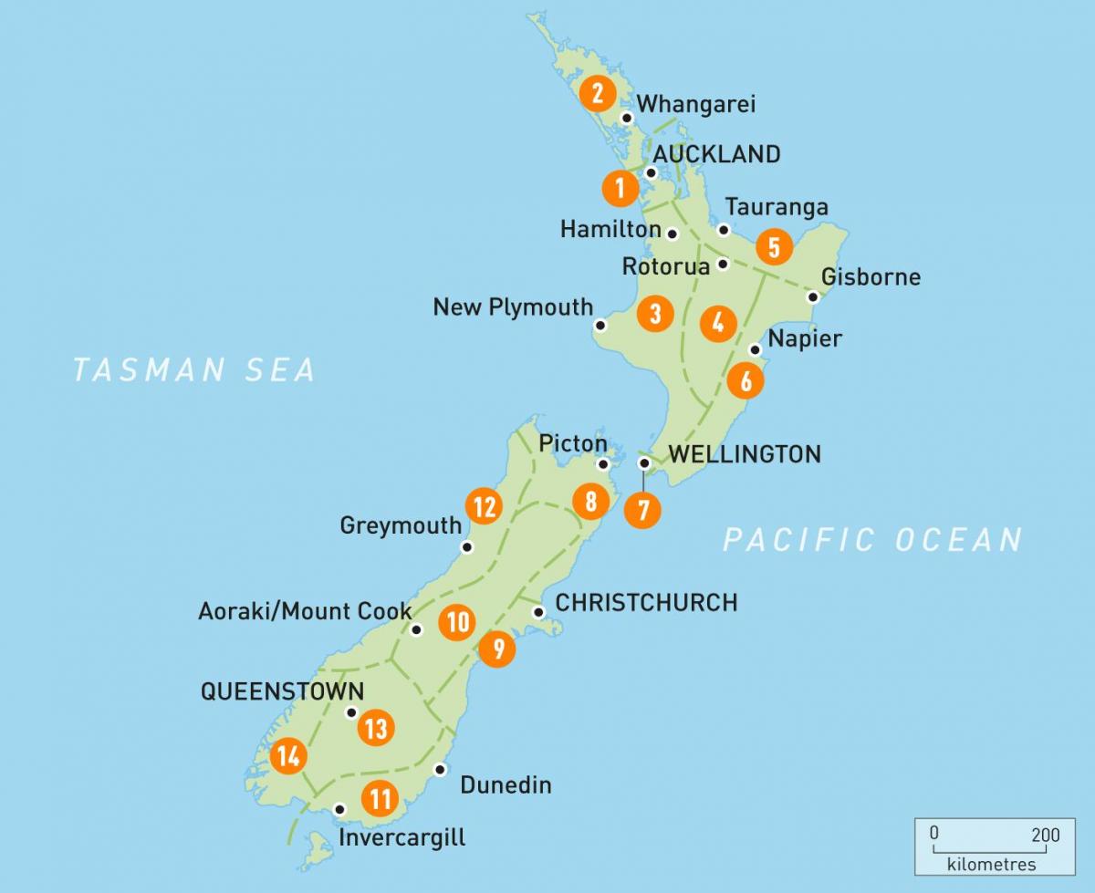ოკლენდი, ახალი ზელანდია რუკა