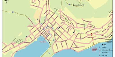ქუჩის რუკა queenstown ახალი ზელანდია
