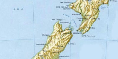Wellington, ახალი ზელანდია რუკაზე